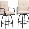 Outdoor Swivel Bar Stools Set of 2