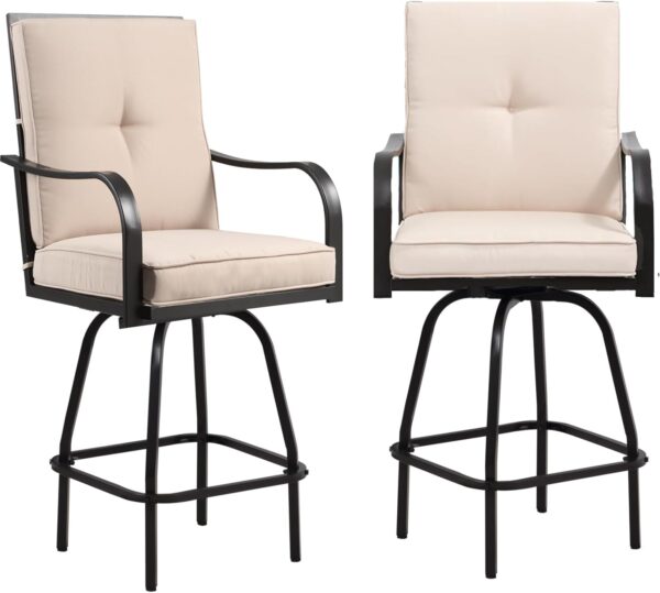 Outdoor Swivel Bar Stools Set of 2