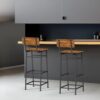 Industrial Bar Stools Set of 2