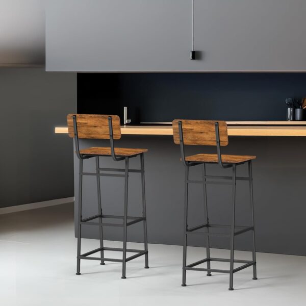 Industrial Bar Stools Set of 2