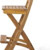 Tundra Outdoor Foldable Wood Barstool Set
