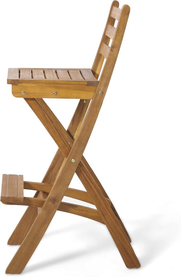 Tundra Outdoor Foldable Wood Barstool Set