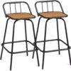 2 PCS Outdoor Swivel Bar Stools