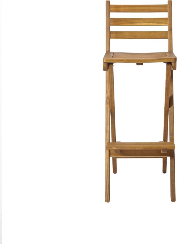Tundra Outdoor Foldable Wood Barstool Set