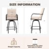 Outdoor Swivel Bar Stools Set of 2