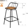 2 PCS Outdoor Swivel Bar Stools