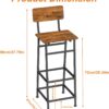 Industrial Bar Stools Set of 2