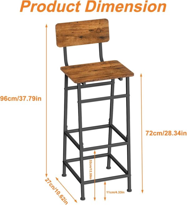 Industrial Bar Stools Set of 2