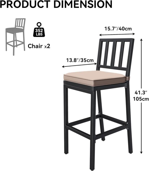 Outdoor Bar Stools Set of 2