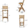Tundra Outdoor Foldable Wood Barstool Set