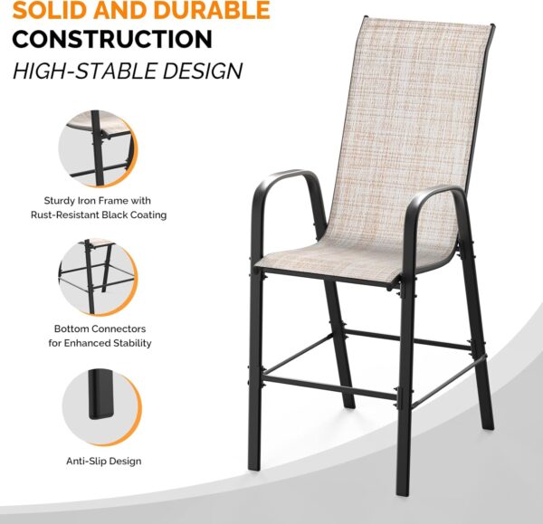 714Kv7tDOQL._AC_SL1500_.jpg Set of 2 Stackable Outdoor Bar Stools