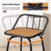 2 PCS Outdoor Swivel Bar Stools