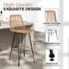 400lbs Capacity Rattan Bar Stools Set of 2