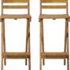 Tundra Outdoor Foldable Wood Barstool Set