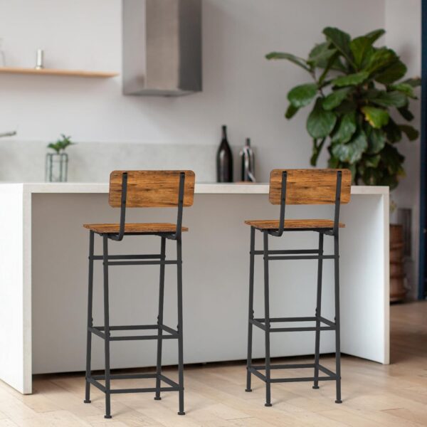 Industrial Bar Stools Set of 2
