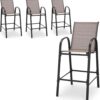 Outdoor Bar Height Stools Set of 4