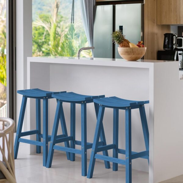 71ZD3NO26uL._AC_SL1500_.jpg 2 Set 29" Outdoor Bar Stools Heavy Duty HDPE Outdoor Stools Weatherproof