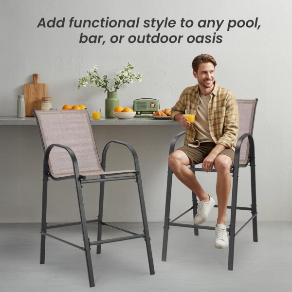 Outdoor Bar Height Stools Set of 4