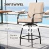 Outdoor Swivel Bar Stools Set of 2