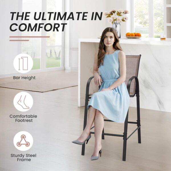 Outdoor Bar Height Stools Set of 4