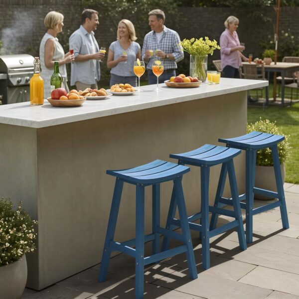 811AprEiFZL._AC_SL1500_.jpg 2 Set 29" Outdoor Bar Stools Heavy Duty HDPE Outdoor Stools Weatherproof