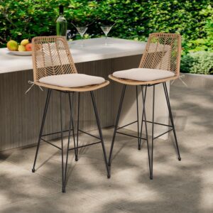 816ffjS7yHL._AC_SL1500_.jpg 400lbs Capacity Rattan Bar Stools Set of 2