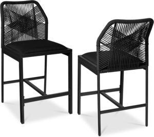 Indoor Outdoor Counter Height Bar Stools Set of 2