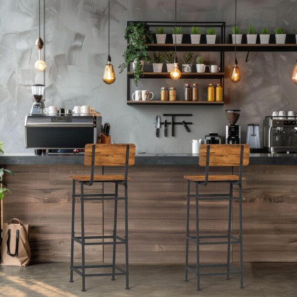 Industrial Bar Stools Set of 2