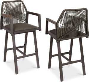 Outdoor Bar Stools Set of 2