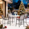 Outdoor Bar Height Stools Set of 4