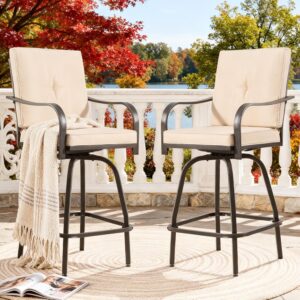 Outdoor Swivel Bar Stools Set of 2