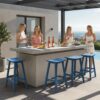 81mSYTZnivL._AC_SL1500_.jpg 2 Set 29" Outdoor Bar Stools Heavy Duty HDPE Outdoor Stools Weatherproof