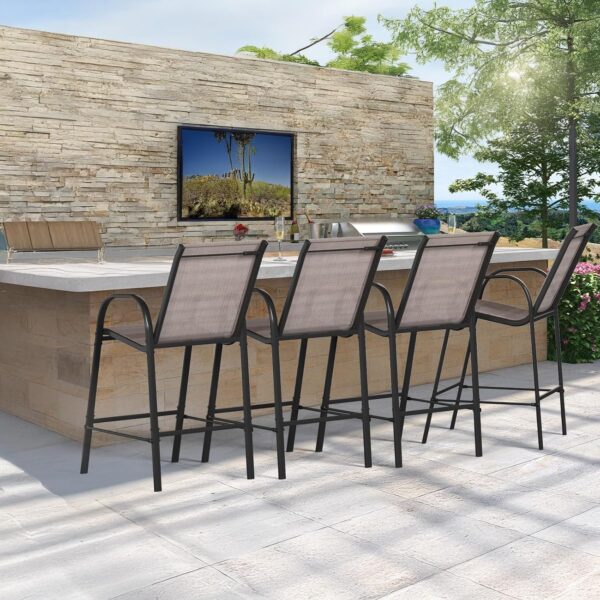Outdoor Bar Height Stools Set of 4