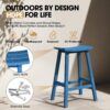 81rO8lw2vgL._AC_SL1500_.jpg 2 Set 29" Outdoor Bar Stools Heavy Duty HDPE Outdoor Stools Weatherproof